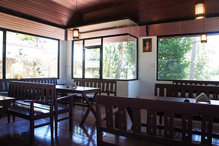 Misty Courtyard Dining