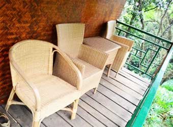 Kaivalyam Retreat Tree House balcony